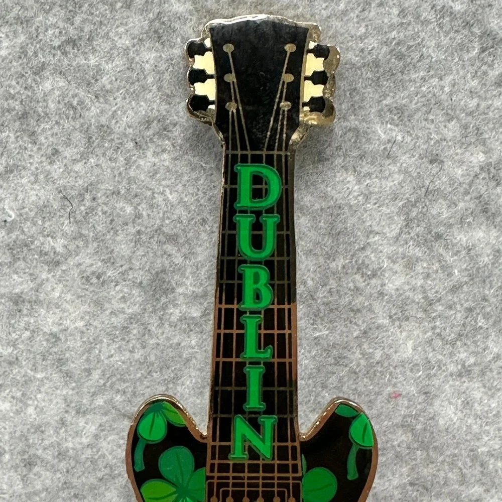 Hard Rock Cafe Dublin Guitar Bottle Opener Shamrocks St Patricks Day Collectible